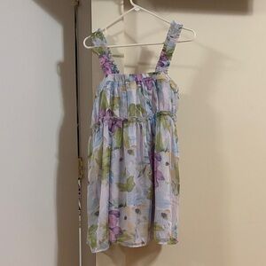 Lush Pastel Lavender Floral Sundress